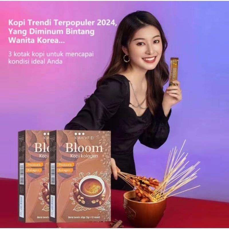 

Bisa COD || 1 BOX Kopi Bloom Kolagen isi 12 saset || Minuman