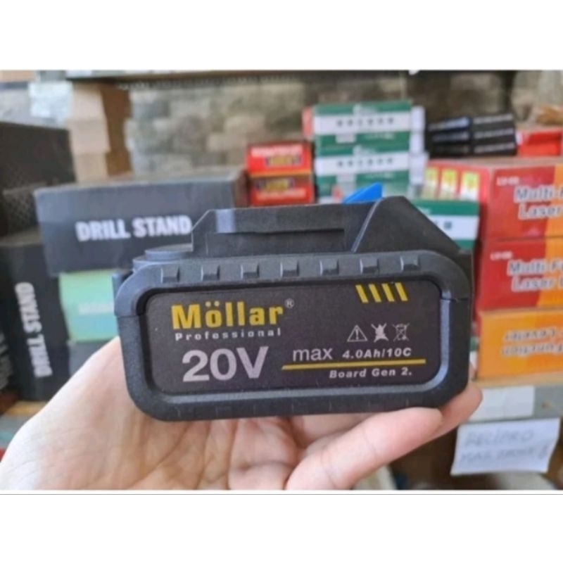 BATERAI CORDLESS MOLLAR 4 AH 20V,BATERAI IMPACT BOR CAS CORDLESS