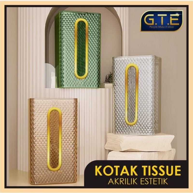 Tempat Tisu Akrilik/ Kotak Tisu Estetik/Tempat Tisu Akrilik Aesthetic