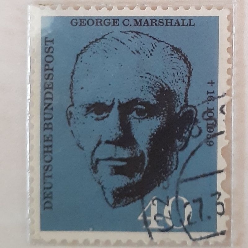 

Perangko Jerman 1st Anniversary Death of General Marshall Tahun 1960