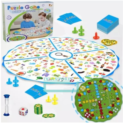 Puzzle Puzle Mainan Papan Ludo Mainan Ular Tangga Ketangkasan Anak Dewasa Board Games Keluarga