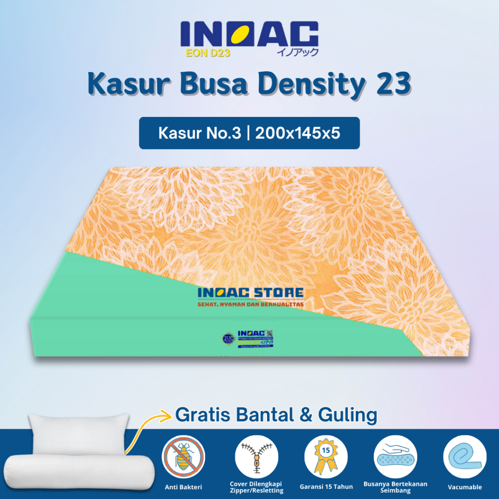 (200x145x5) Kasur Busa Inoac Asli Original No 3 Tebal 5 cm Garansi 15 Tahun Murah - Inoac Store