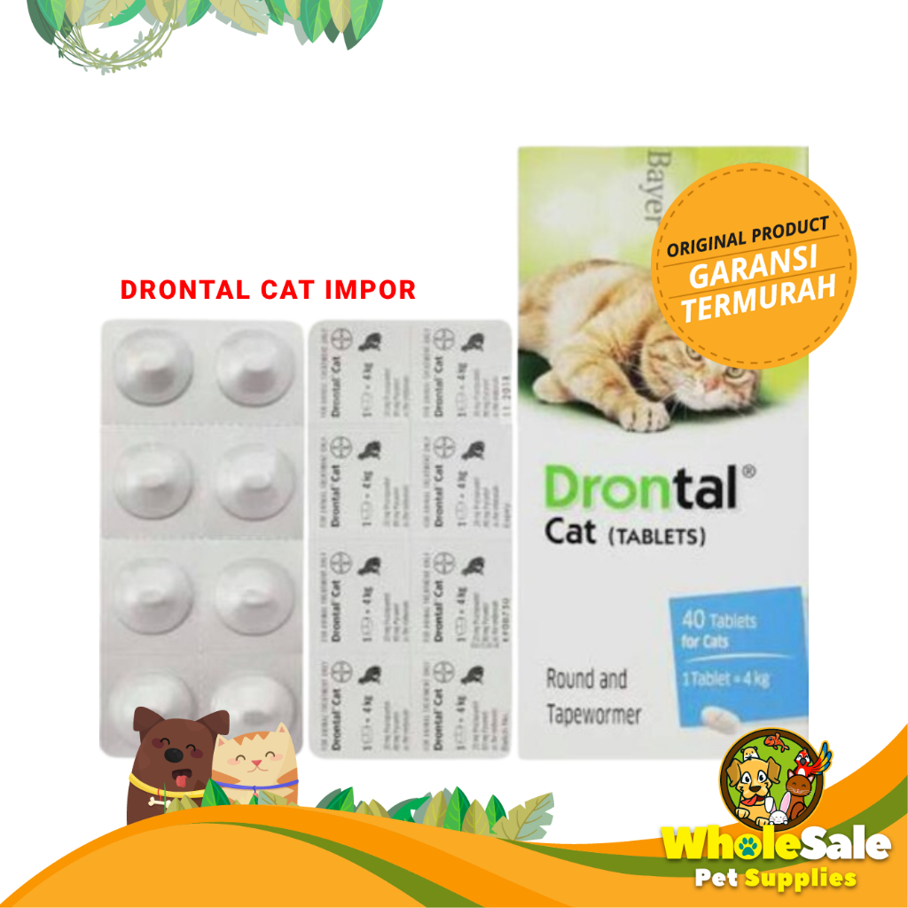 DRONTAL CAT OBAT CACING KUCING - ASLI