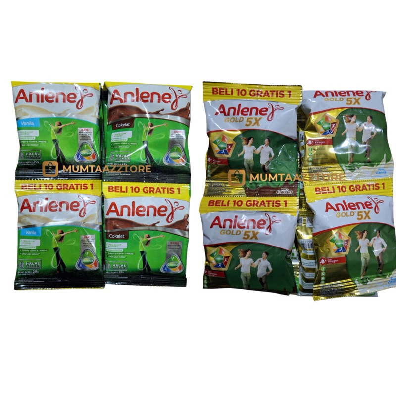 

MTZ ANCHOR PWRTDR Anlene Susu Bubuk Dewasa Anlene Active Anlene Gold | 1 renceng | 10+1