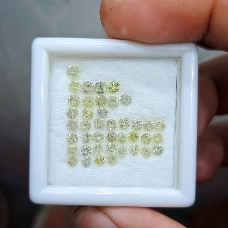 berlian fancy yellow , eropa cuting , kilau bagus 0.10ct , 0.15ct 0.20ct ( 3mm , 3,3mm , 3,5mm )