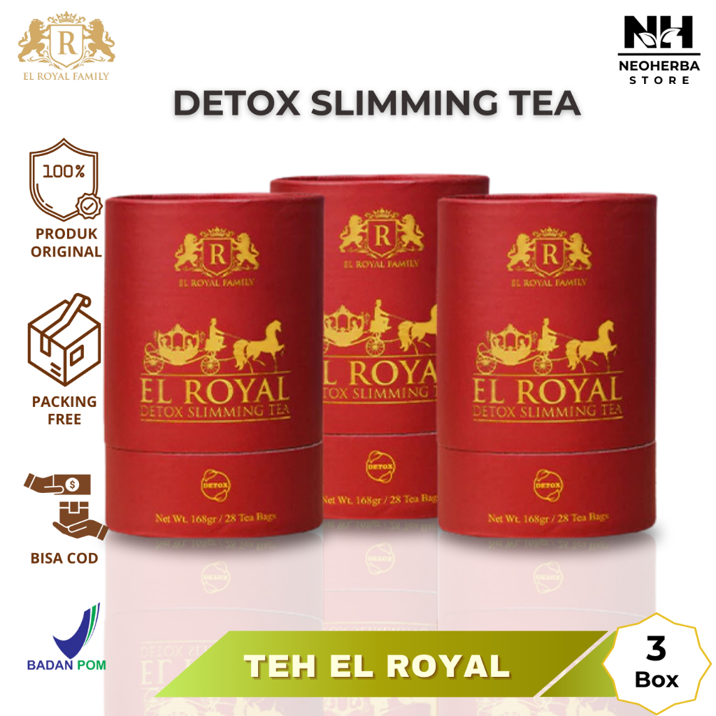 

El Royal Detox Slimming Tea - Teh Detox 3 Pcs - 5X Lebih Cepat Menurunkan BB - Solusi Langsing Sekaligus Buang Racun