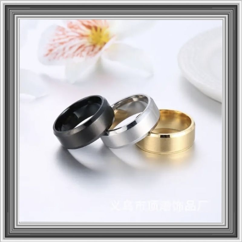 Cincin ring titanium pria antikarat cincin pria model baru staenlesstel