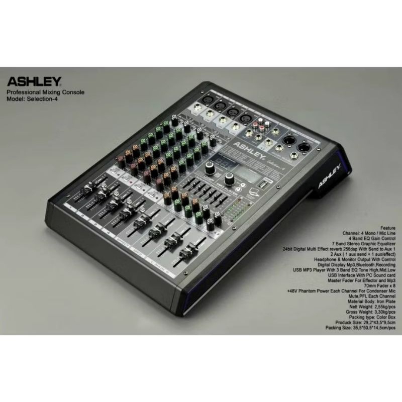 Mixer Audio 4 Channel Ashley Selection-4 Selection 4 Original TERBAIK