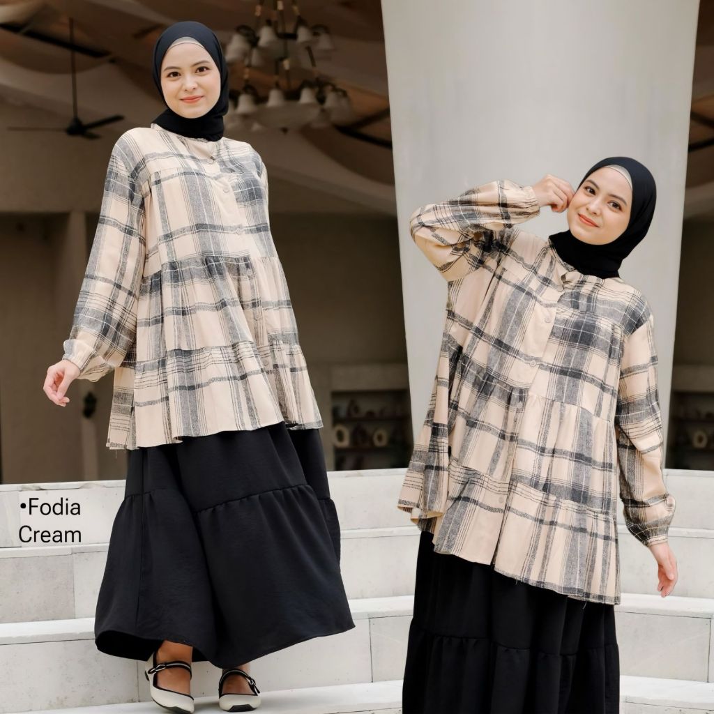 Setelan Wanita Kekinian Jumbo Rayon Premium Busui Atasan+Rok By Kamalin Fodia