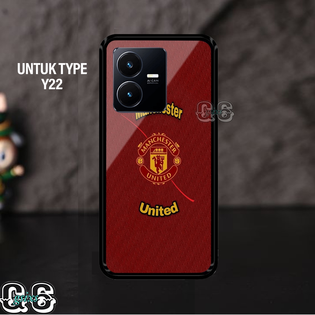 [gsixs_case]case vivo y22- case Glossy-Pelindung )case(manchester united)softcase hp-case hp-casing 
