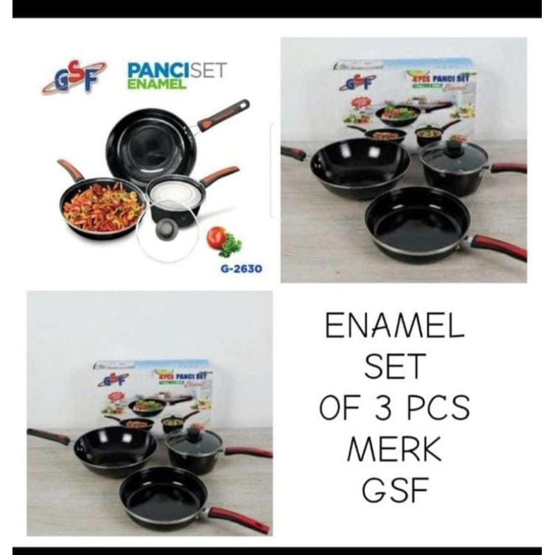 Wajan enamel Gsf anti lengket