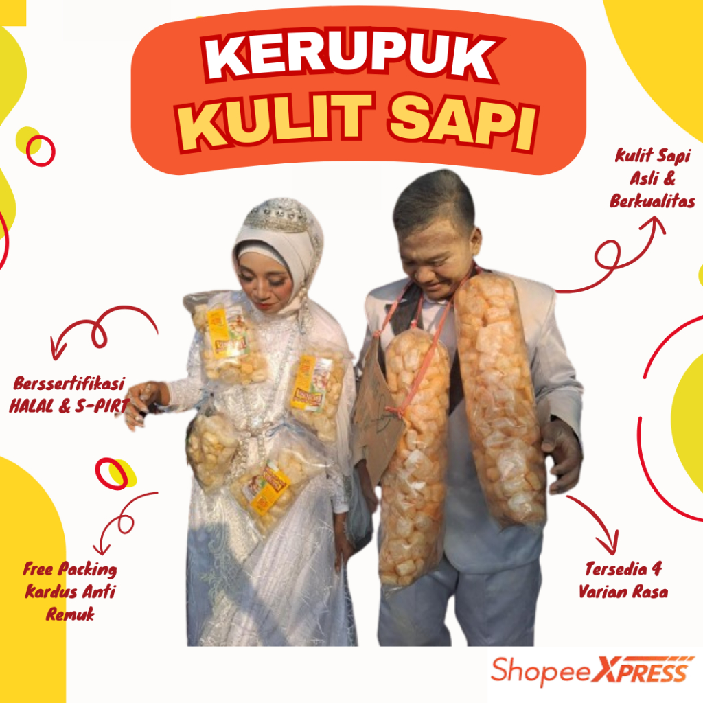 

Kerupuk Kulit Sapi Asli 1 Ball 150/75 Gram Dorokdok Rambak Krupuk Renyah