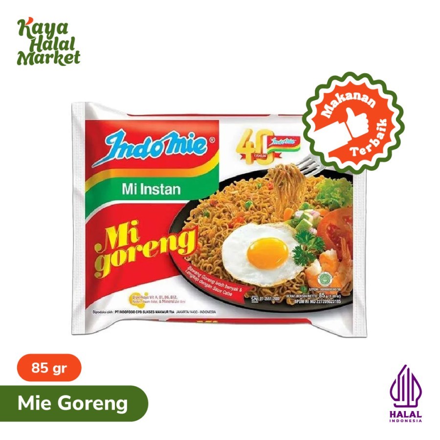 

Indomie Mi Goreng 85gr Mi Instan Kaya Halal Market