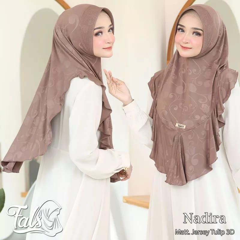 hafisah fals jilbab instan bergo kerut kanan kiri serut premium
