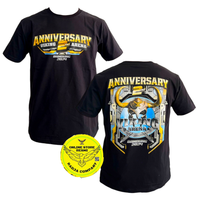KAOS [RC] ANNIVERSARY VIKING ARENA RADJA COMPANY BAJU DISTRO PRIA/WANITA KAOS POLOS MURAH BERKUALITA