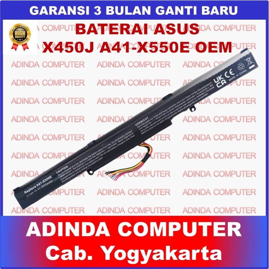Baterai Asus X450J X550 X550Z X550ZE A41-X550E OEM