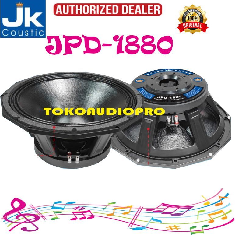 Speaker Komponen JK Coustic JPD1880 18-Inch Component Speaker JK Coustic JPD-1880