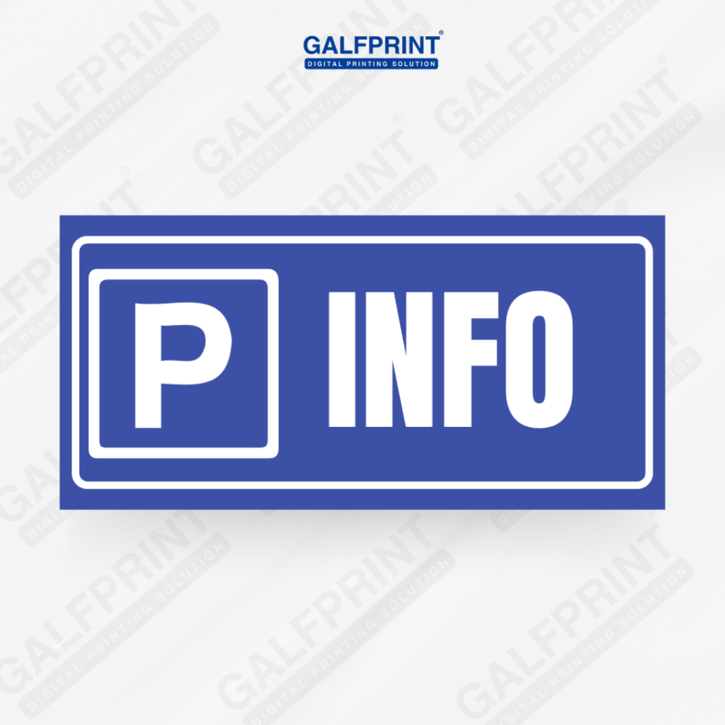 

GALFPRINT STICKER SIGN P INFO 12X5 CM