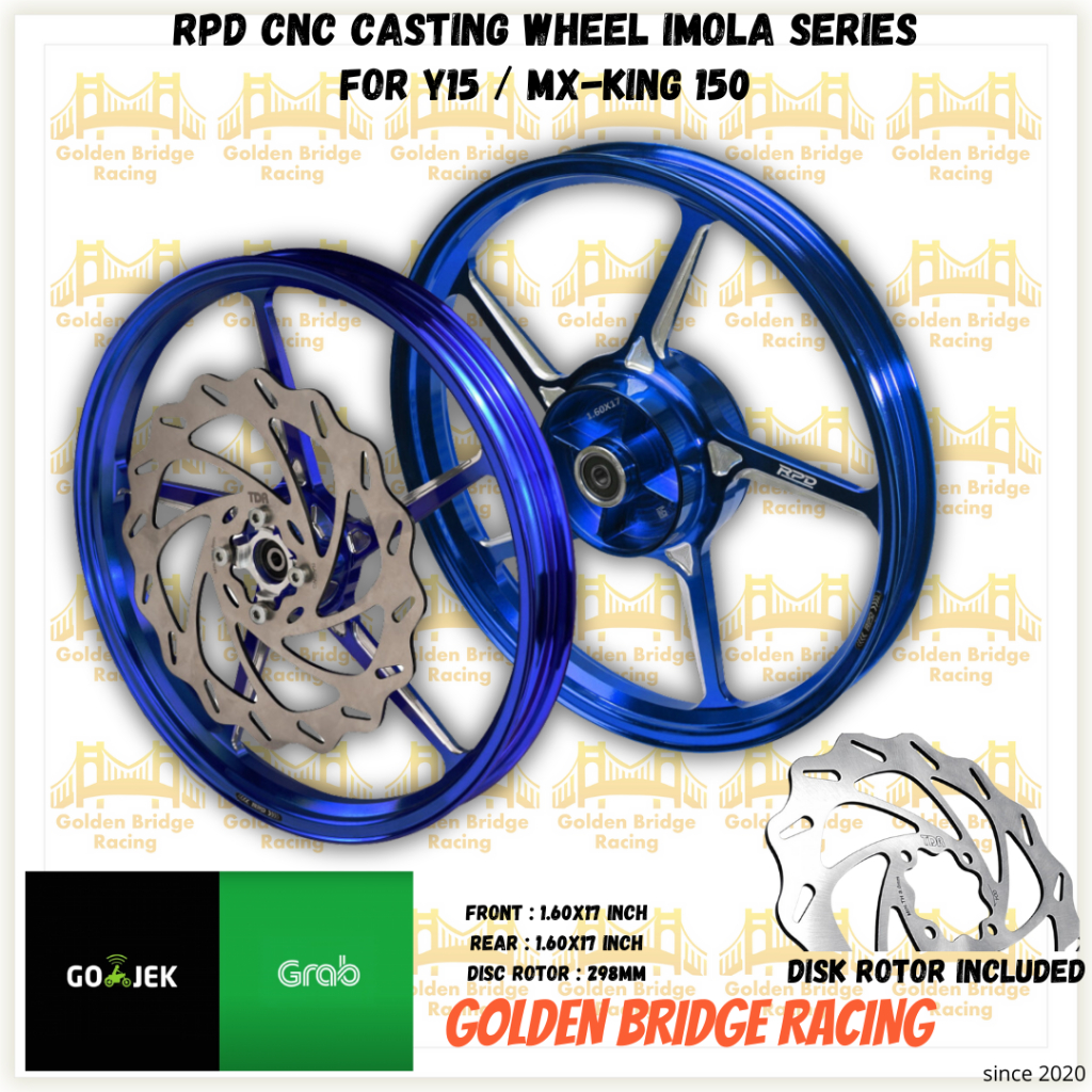 Velg Pelek RPD Racing Wheel Set Imola MX King with TDR Stainless Disc Rotor Yamaha MX King150 150