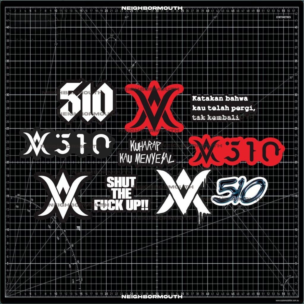 Stiker Sticker 510 Band Slap It Out Pack Stiker Laptop Stiker Helm Stiker Tumblr Stiker Motor