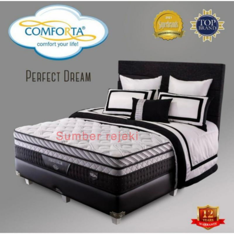 comforta perfect dream 90 x 200 matras springbed fullset 90 kasur spring bed 90x200 full set