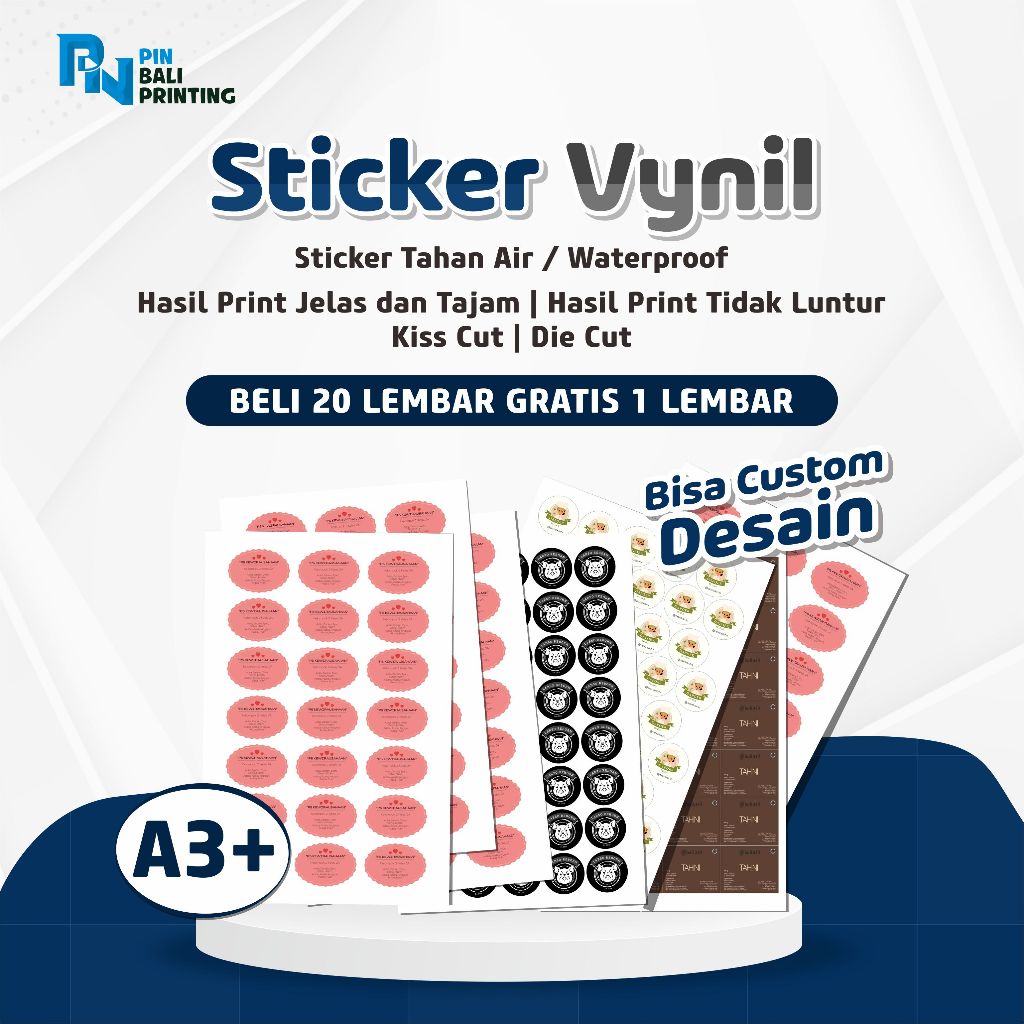 

Cetak Sticker Vynil / Cetak Sticker Lebel Kemasan / Lebel Usaha Makanan / Cetak Lebel Minuman