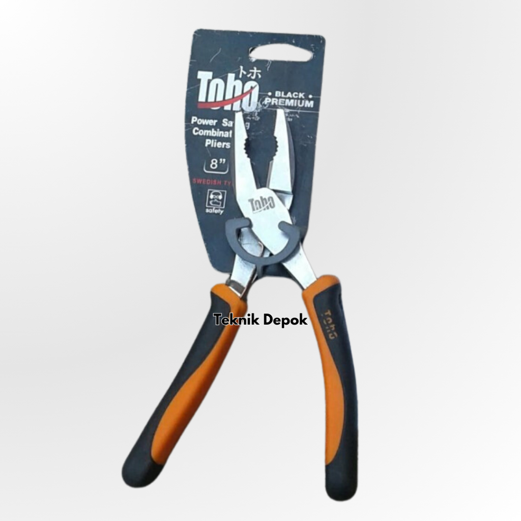 Tang Press Kombinasi Bengkok 8 Inch Power Saving Combination Plies 20 cm Alat Jepit Potong Kawat Kab