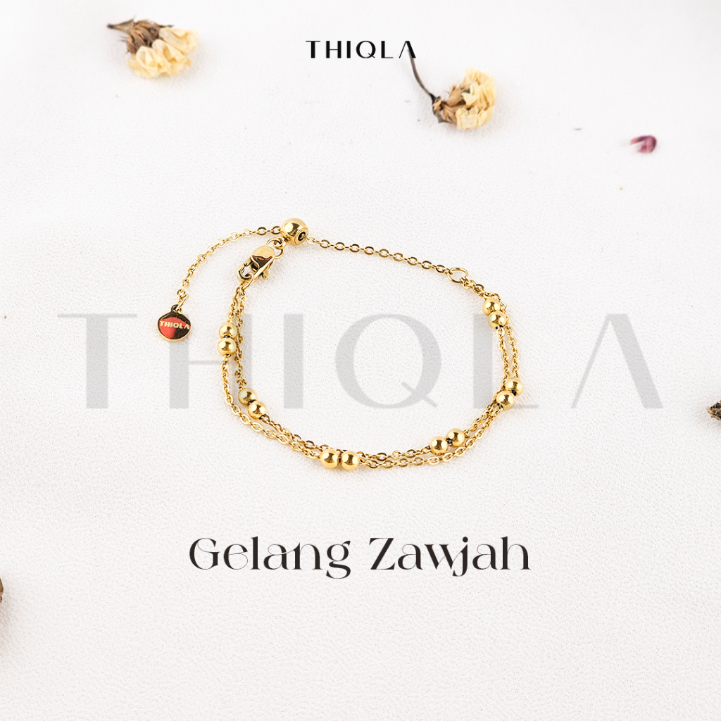 DISKON THIQLA - GELANG JEDAR 2 LAYER ZAWJAH - GELANG SERUT AUREL MIRIP GELANG EMAS SERUT MODEL 2025