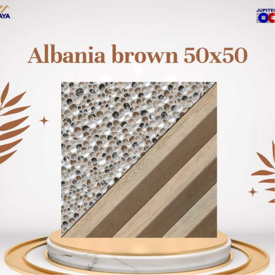 KERAMIK LANTAI MATTE ALBANIA BROWN 50X50 JUPITER