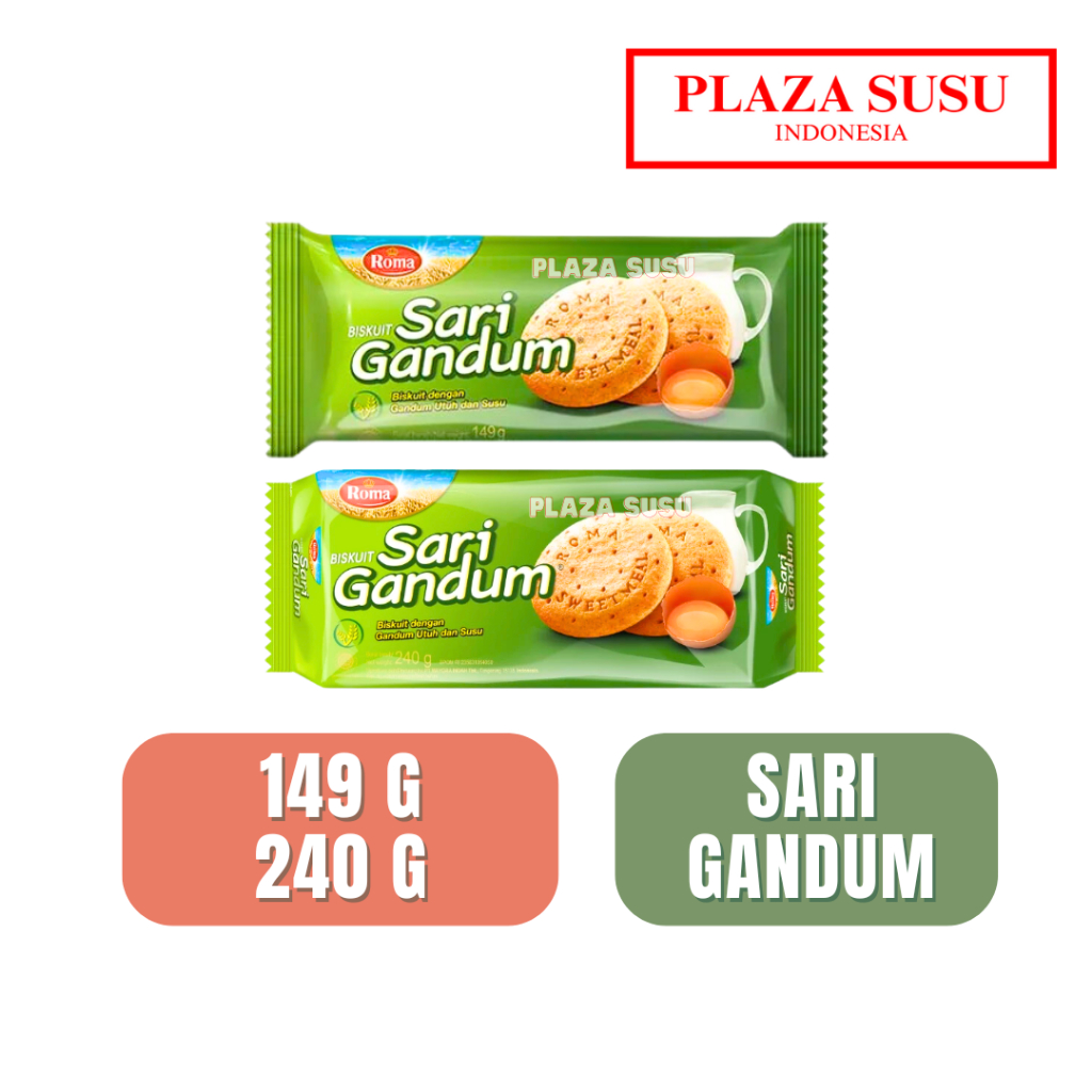 

ROMA SARI GANDUM MILK BISCUIT BISKUIT GANDUM SUSU CAMILAN JAJAN