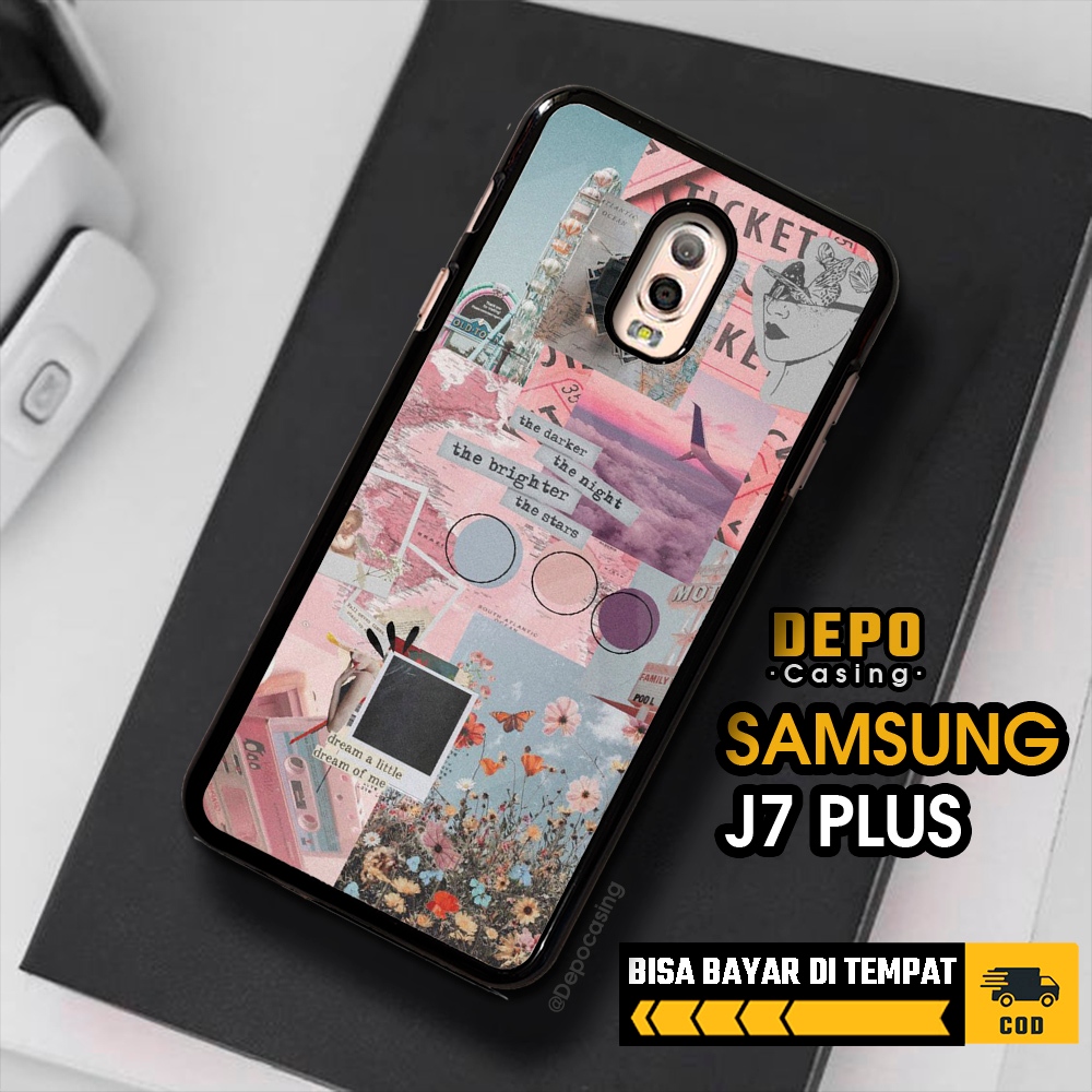 Case Samsung J7 Plus Casing Samsung J7 Plus Casing Depo Casing [TRVL] Case Glossy Case Aesthetic Cus