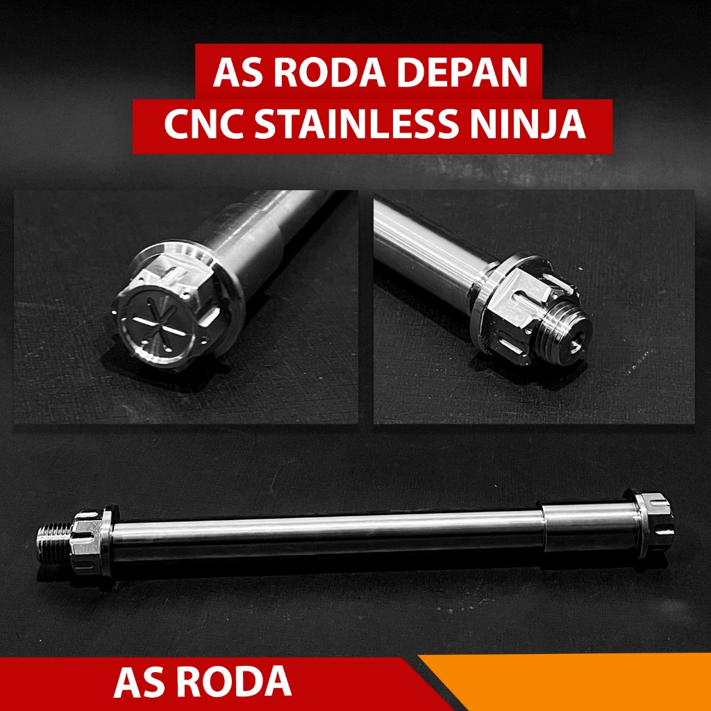 JALU AS RODA DEPAN NINJA STAINLES 15 MM AS RODA SHOCK DEPAN NINJA 150 R SS RR IMPORT