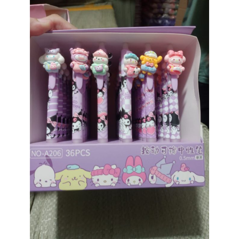 felandre-pensil mekanik labubu pulpen hapus sanrio pulpen hapus lotso