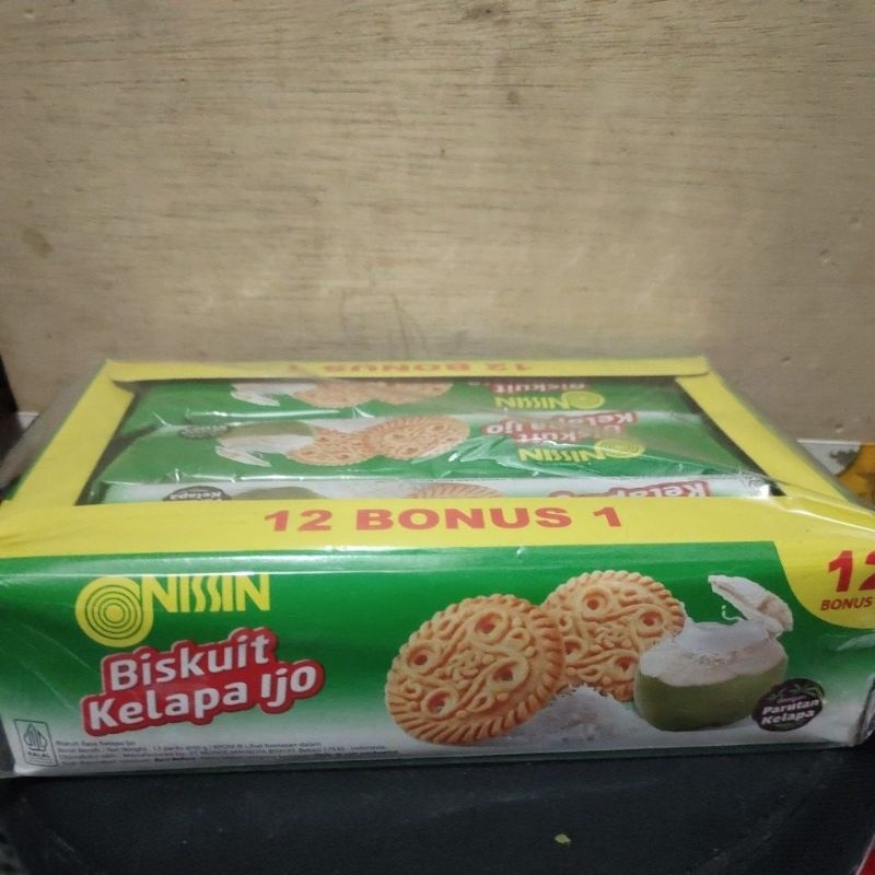 

Nissin biskuit kelapa ijo 1box isi 12pcs@40gr