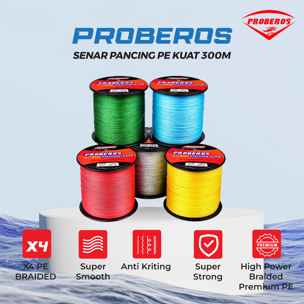 PROBEROS Senar Pancing PE kuat 300m 6LB-100LB SP005
