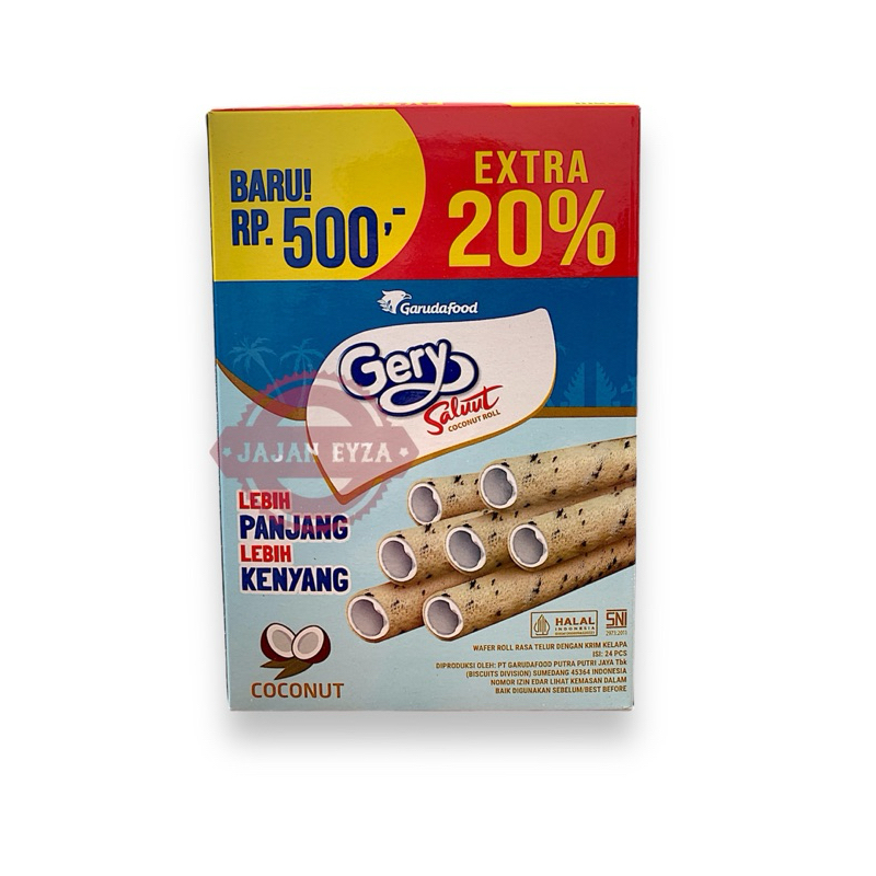 

gery salut coconut roll box / gery salut krim kelapa / wafer roll gery salut coconut