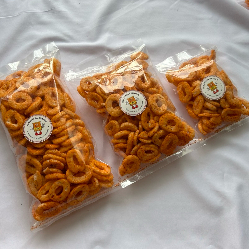 

[ ENAK TERMURAH ‼️] CEMILAN RING PEDAS / KERUPUK RING PEDAS BALADO 3 UKURAN - CAMILAN MAKANAN RINGAN KRUPUK RING PEDAS SPECIAL GURIH 150 100 40 GRAM SNACK VIRAL JAJANAN RINGAN PEDES ASIN GURIH TERLEZAT