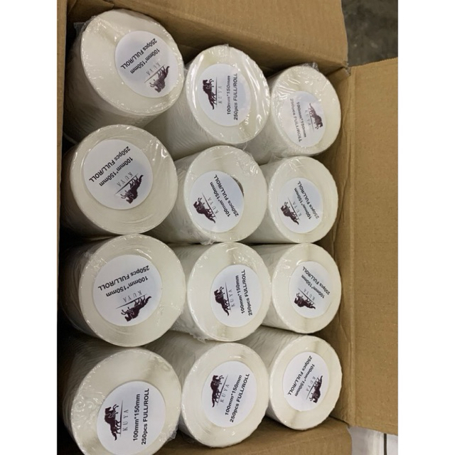 

Label thermal kuya 100mm x 150mm x 250pcs 1 dus isi 24pcs