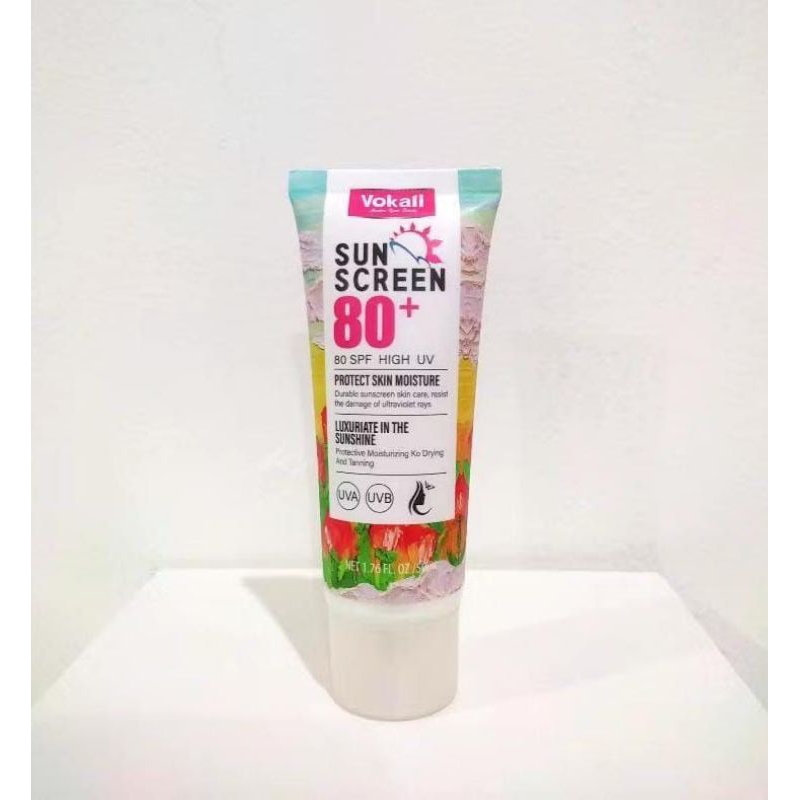 SUNSCREEN TUBE-VOKALI/DC BEAUTY SUNSCREEN MOISTURIZING LOTION UVA UVB SPF 80+