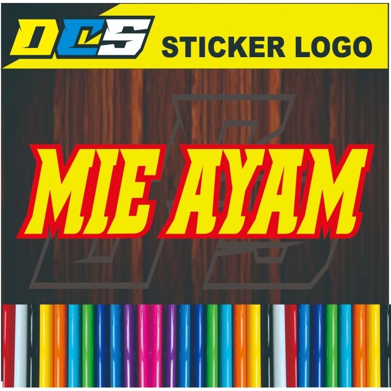 

CUTTING STICKER TULISAN MIE AYAM DOBEL UKURAN 30 X 10