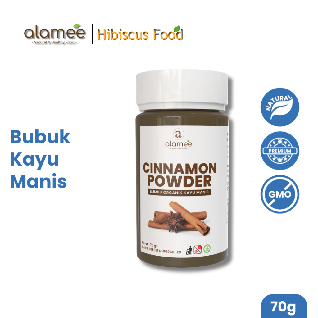 

ALAMEE Kayu Manis Bubuk Cinnamon Powder kayumanis Murni Asli Tanpa Campuran Bumbu Organik Tabur 70gr Dutchi Farm