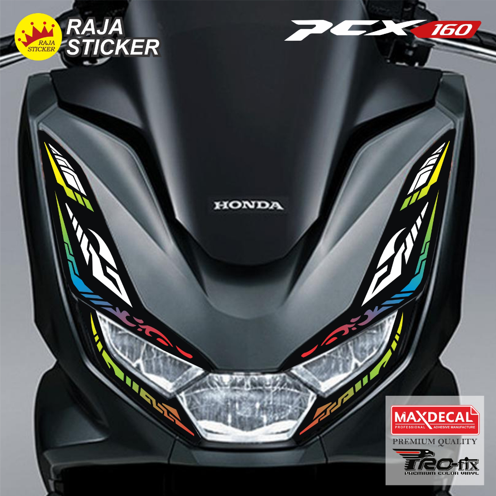 Stiker Lampu PCX 160 Motif Pelangi - Dekorasi Keren untuk Motor Anda