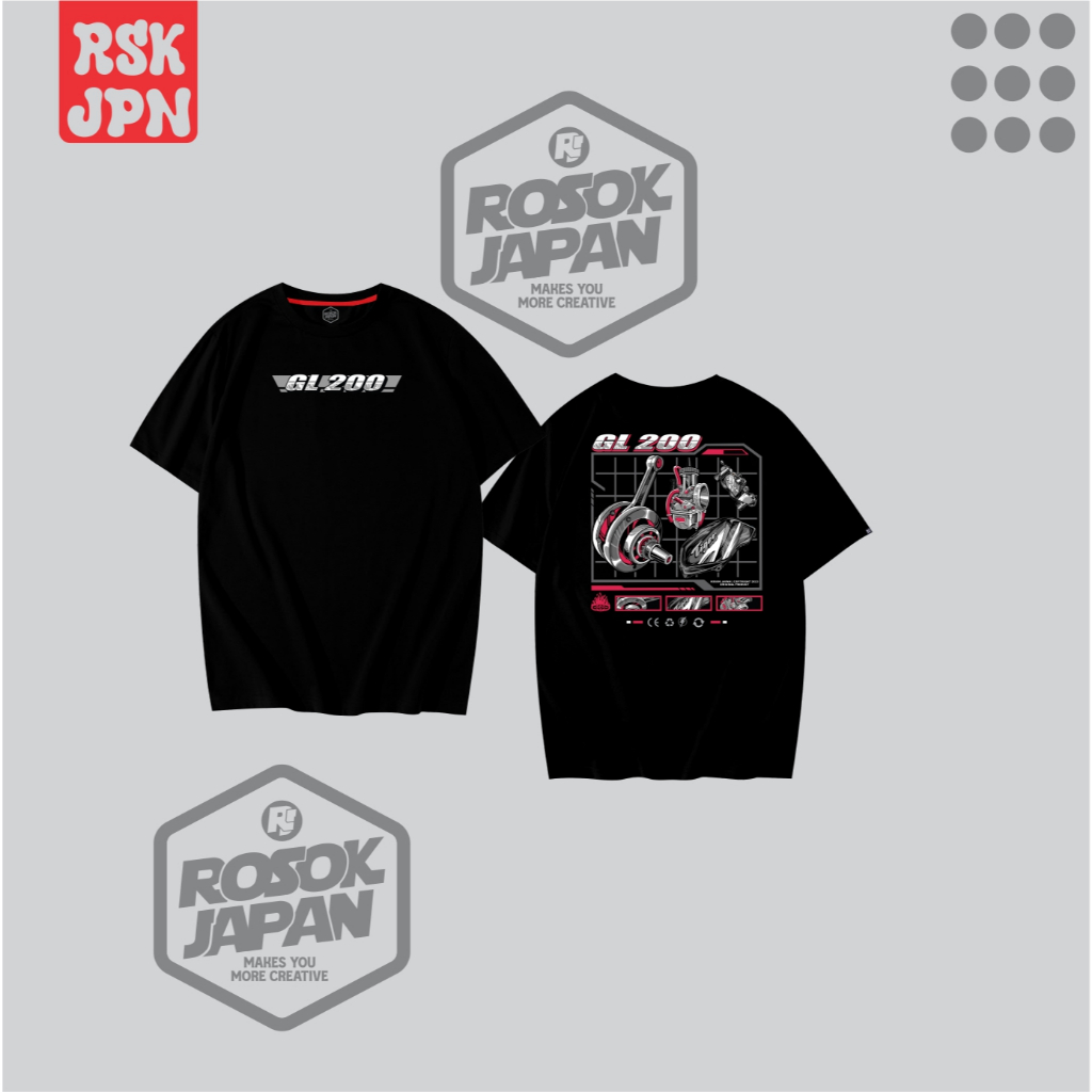 ROSOK JAPAN RSK JPN KAOS  025 LENGEN PENDEK MOTIF GL 200