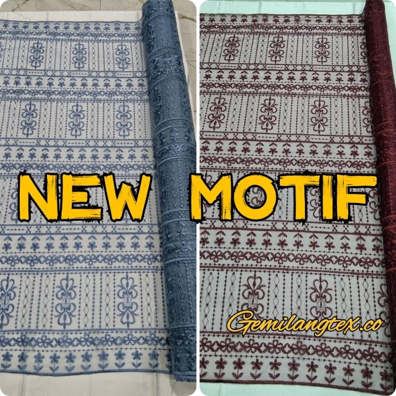 KAIN Tile Sapto Etnik / Bahan Tile Etnik Sapto / Bakal Bahan Brukat Kebaya / Motif Random / Harga Pe