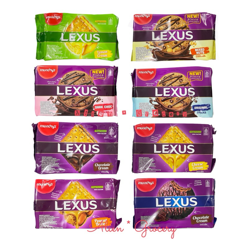 

PROMO!!! LEXUS MUNCHYS MUNCHY’S Sandwich Cookies Original Mixed Nut Dark Chocolate Cheese Peanut Lemon Coated Choco 189gr 190gr 200gr