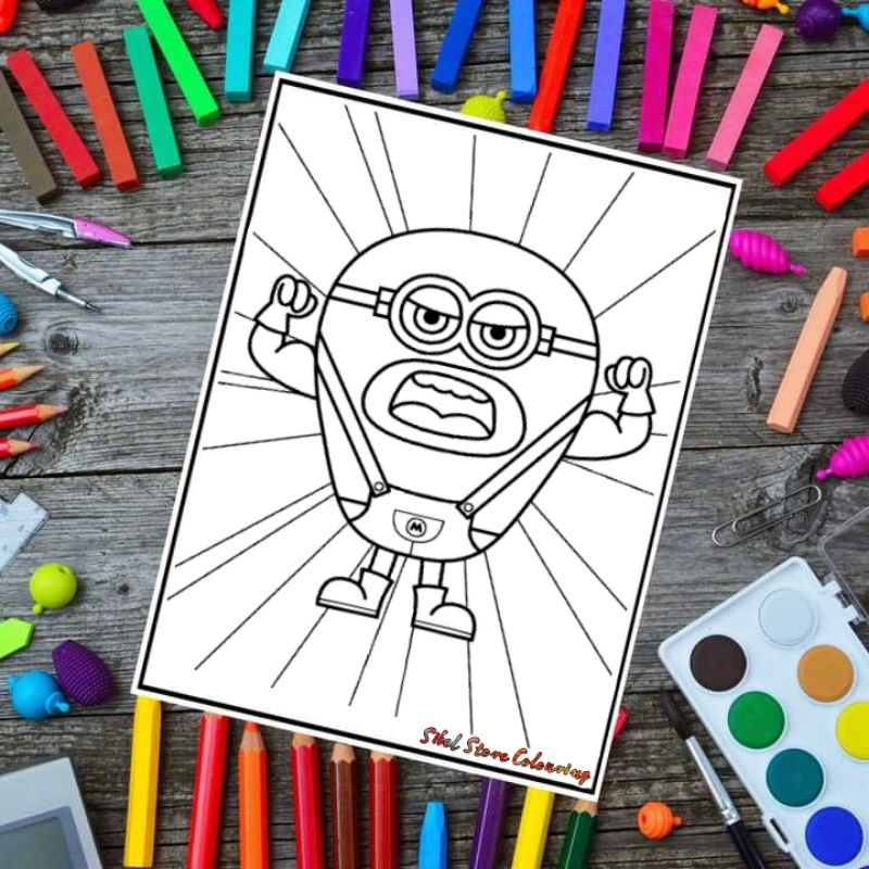 

Kertas Mewarnai Anak Tema Mega Minions / Kertas Gambar (10 Lembar) / Kertas Mewarnai Anak TK / PAUD / SD