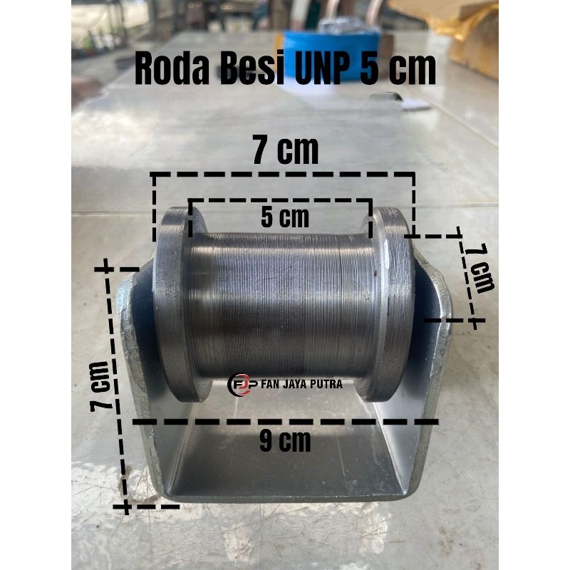 Roda Besi UNP 50 mm || Roda Pagar besi UNP 5 cm Canal || Roda Besi Pagar UNP 5 cm