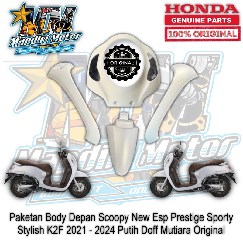 PAKETAN BODY BODI DEPAN COVER FRONT PANEL TAMENG DEPAN SAYAP KIRI SAYAP KANAN HONDA SCOOPY NEW LED e