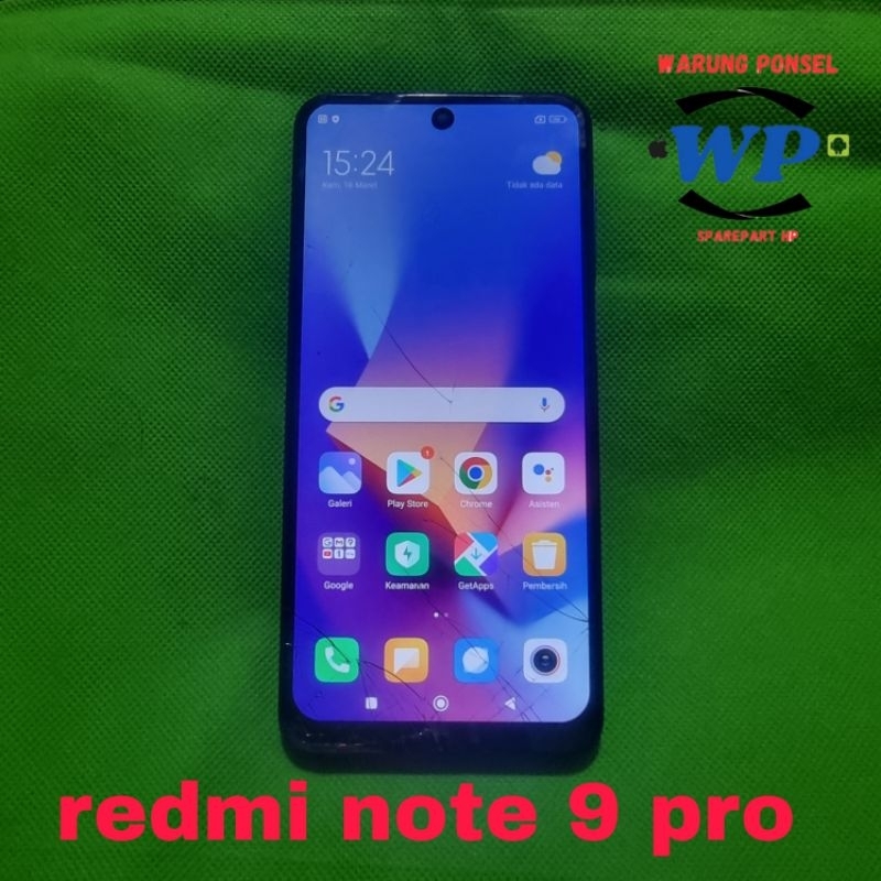 LCD PLUS FRAME SIDIK JARI REDMI NOTE 9 PRO KW COPOTAN MINUS RETAK SEPERTI FOTO IKLAN SENTUHAN NORMAL
