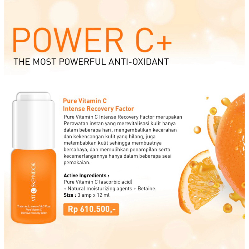skeyndor pure vitamin c intense recovery factor power C+